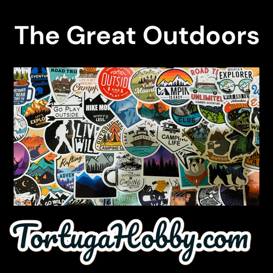 25 The Great Outdoors - Outdoor/Hiking/Camping Stickers for laptops, Water Bottles, Skateboards, Lockers and More