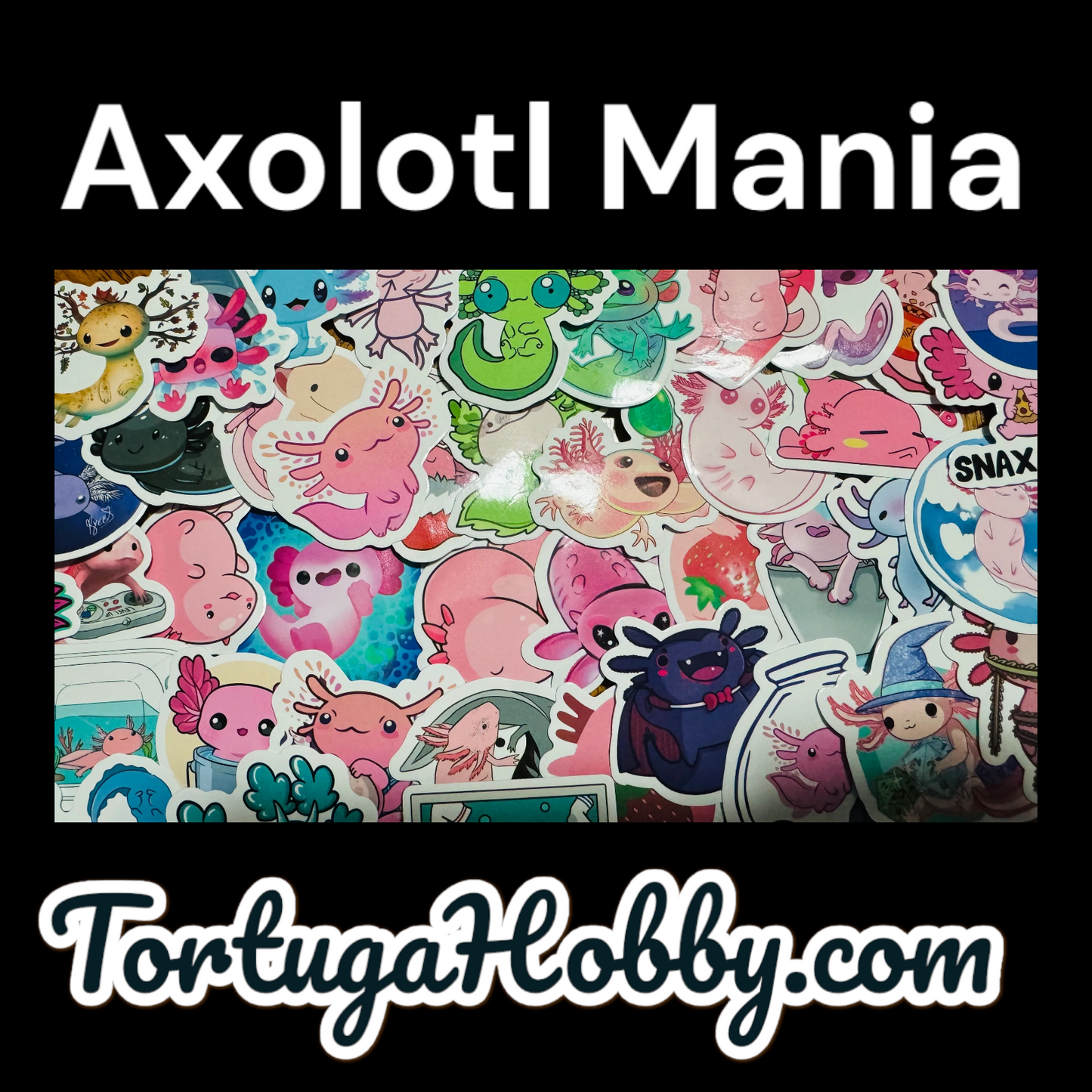 25 Axolotl Sticker Pack - Show Your Love for these unique aquatic creatures on Laptops, Water Bottles, Skateboards, Lockers and More