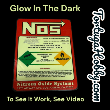 NOS Bottle Nitrous Oxide Racing Label Decals Stickers - Various Sizes