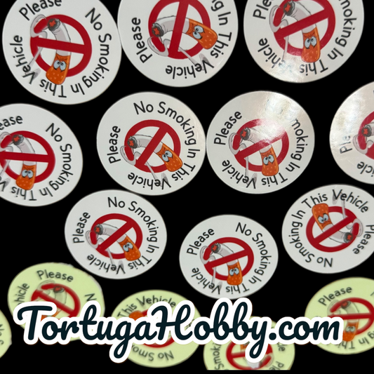 NO SMOKING | Glow In The Dark | 1.5" | Indoor/Outdoor Durable Include 5 Decals
