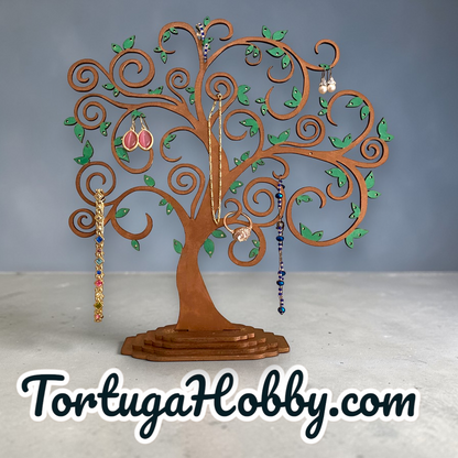 Tree Wood Jewelry Stand