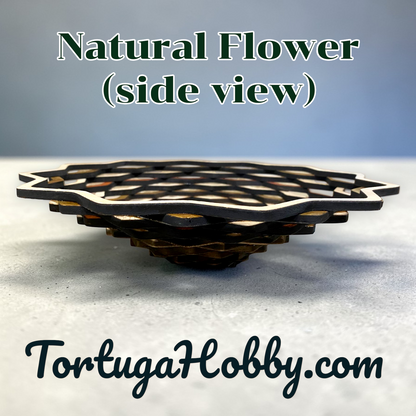 Handcrafted Layered Ripple Wood Bowl