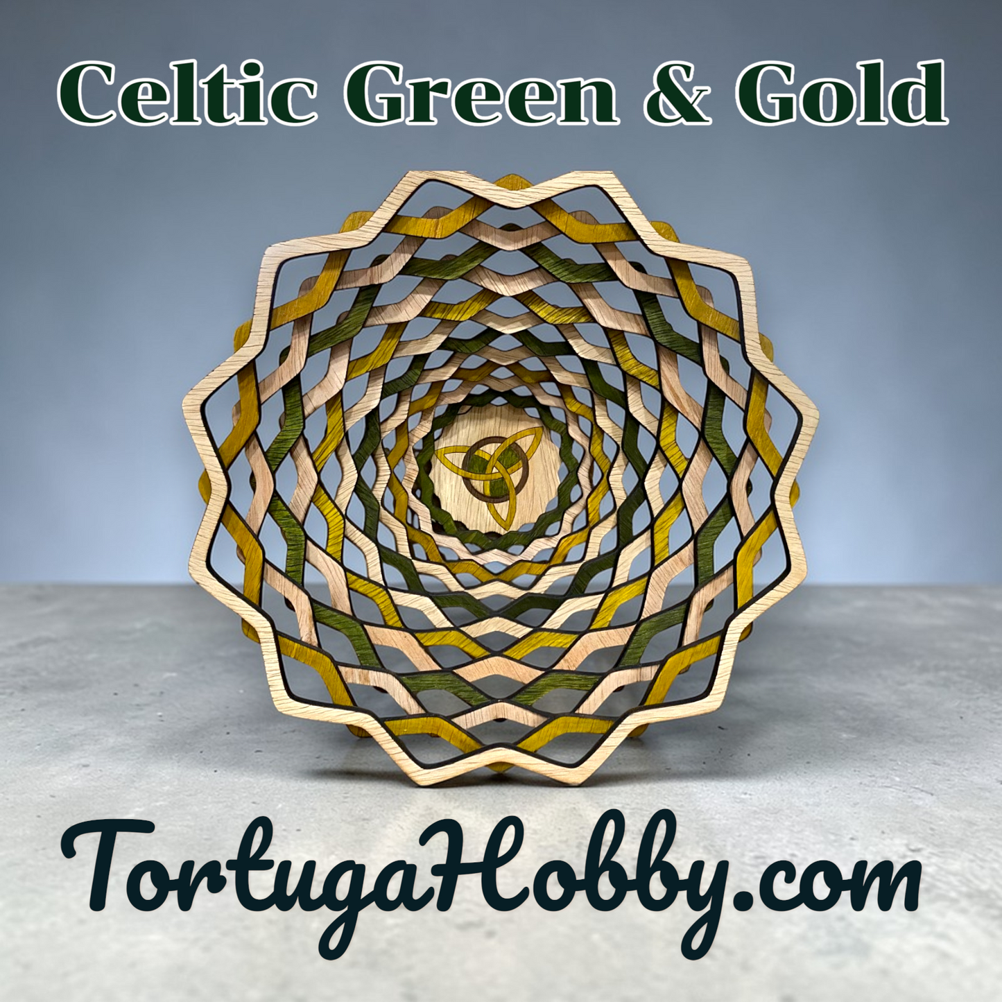 Handcrafted Layered Ripple Wood Bowl