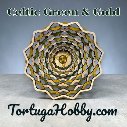 Handcrafted Layered Ripple Wood Bowl