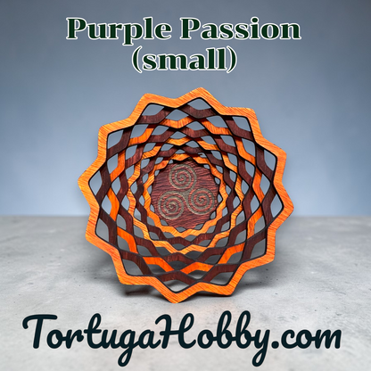 Handcrafted Layered Ripple Wood Bowl