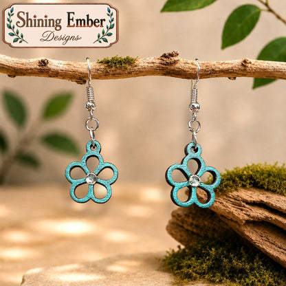 Daisy Hand-Painted Wood Earrings