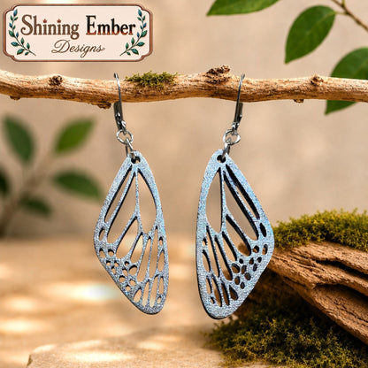 Butterfly Hand-Painted Wood Earrings