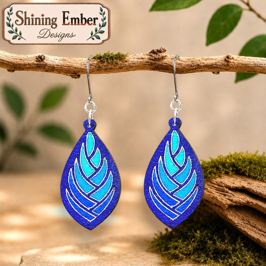 Tiered Hand-Painted Wood Earrings