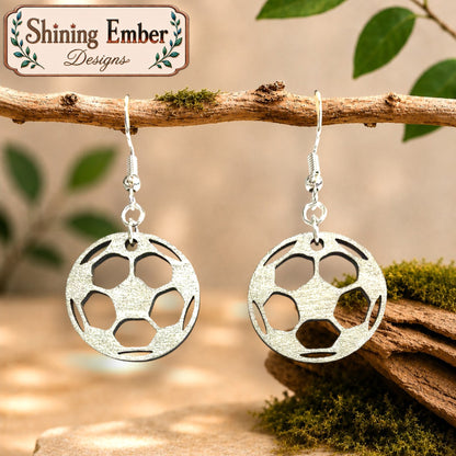 Sports-Themed Hand-Painted Earrings