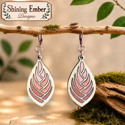 Tiered Hand-Painted Wood Earrings