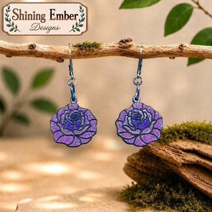 Distinct Blooms Hand-Painted Wood Earrings