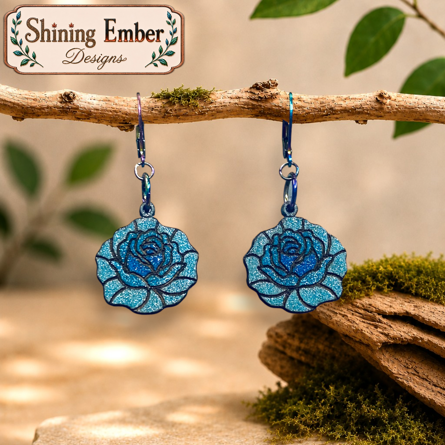 Distinct Blooms Hand-Painted Wood Earrings