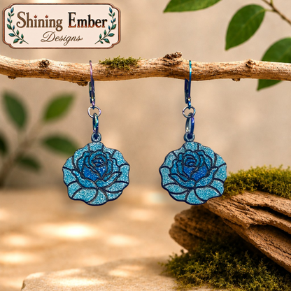 Distinct Blooms Hand-Painted Wood Earrings