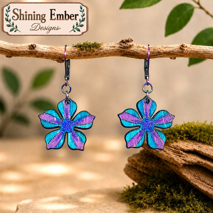 Distinct Blooms Hand-Painted Wood Earrings