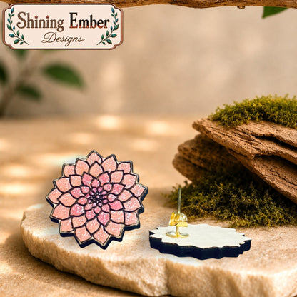 Distinct Blooms Hand-Painted Wood Earrings
