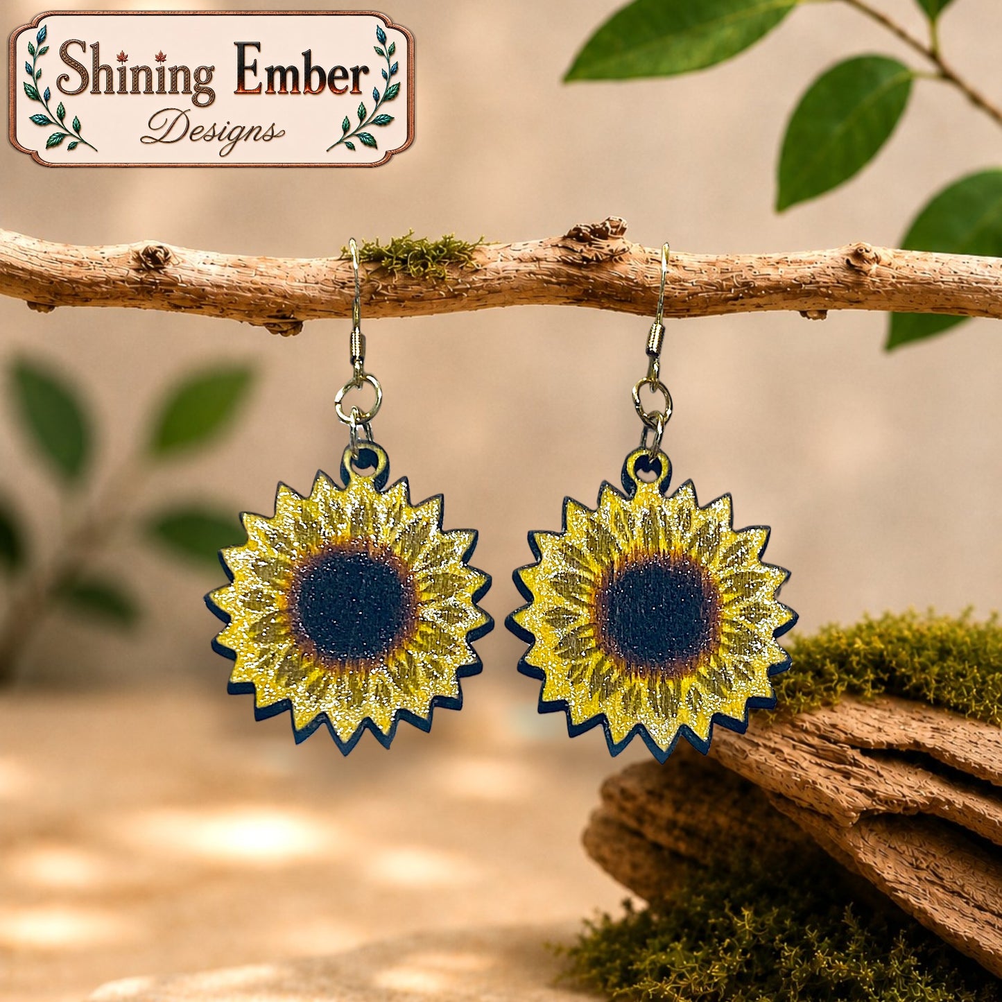 Distinct Blooms Hand-Painted Wood Earrings