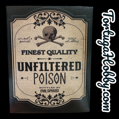 Wicked Spirits Bottle Label Stickers - Create Fun Bottles or Decorate Anything