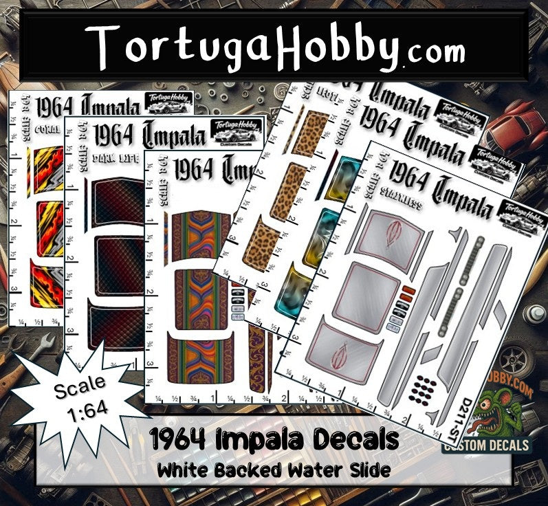 1964 Impala Custom Waterslide Decals for Total Customization