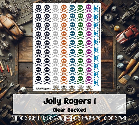Jolly Rogers II - Clear Water Slide Decals - 1:24 Scale