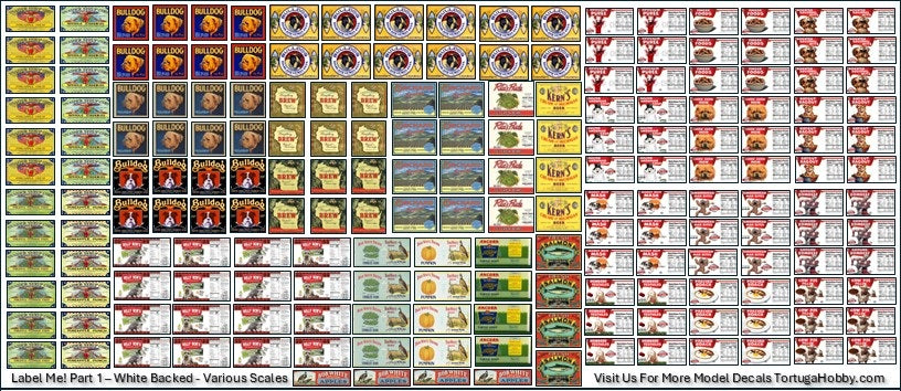 Label Me Label Decals - Great for Models, Derby, Dioramas & More