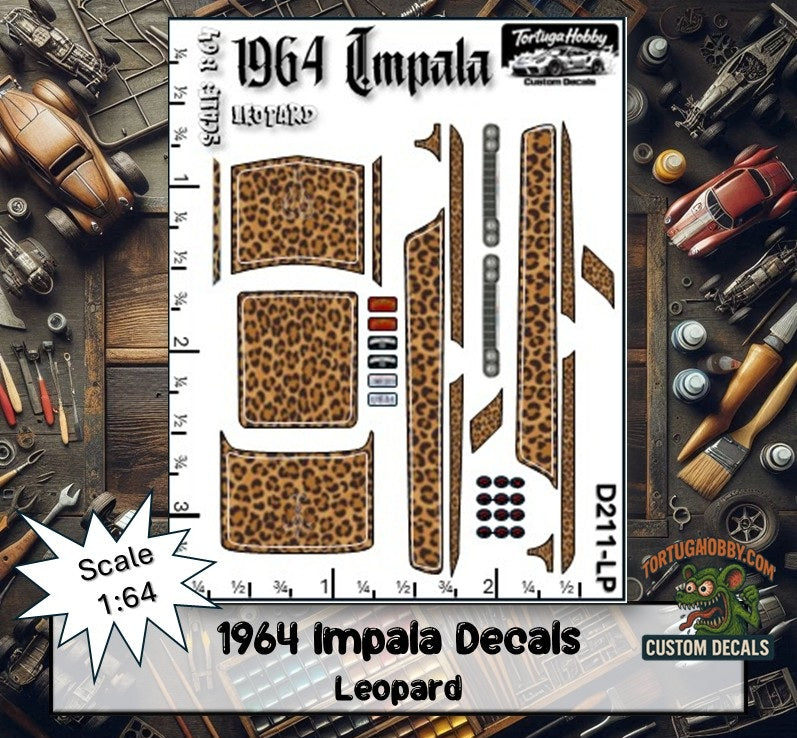 1964 Impala Custom Waterslide Decals for Total Customization