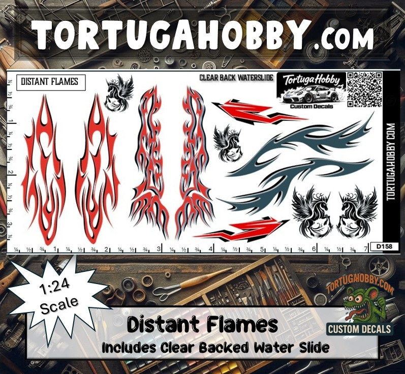 Distant Flames - Models, Derby Car or More - 1:24 Scale