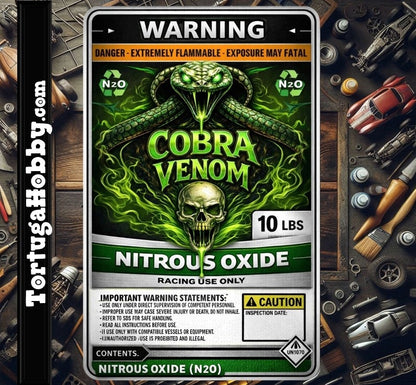 Cobra Venom NOS Bottle Nitrous Oxide Racing Label Decals Stickers
