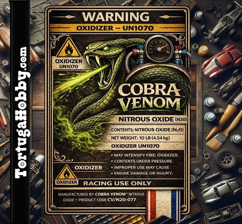 Cobra Venom NOS Bottle Nitrous Oxide Racing Label Decals Stickers