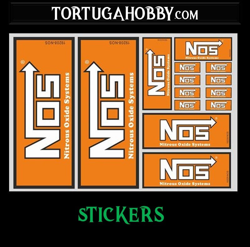 NOS Bottle Nitrous Oxide Racing Label Decals Stickers