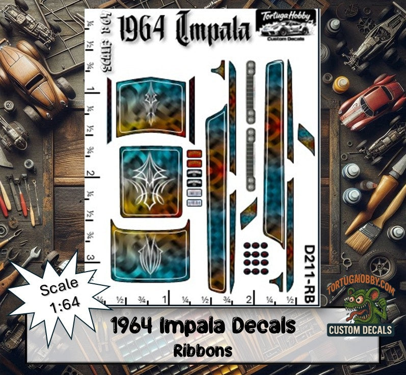 1964 Impala Custom Waterslide Decals for Total Customization