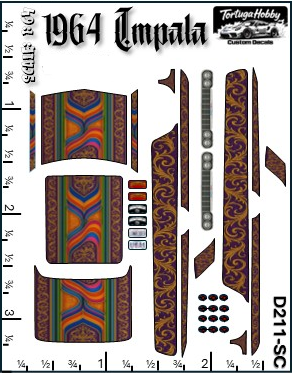 1964 Impala Custom Waterslide Decals for Total Customization