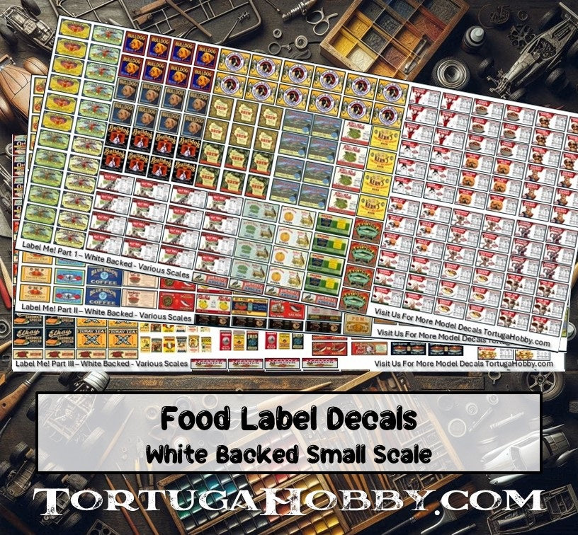 Label Me Label Decals - Great for Models, Derby, Dioramas & More