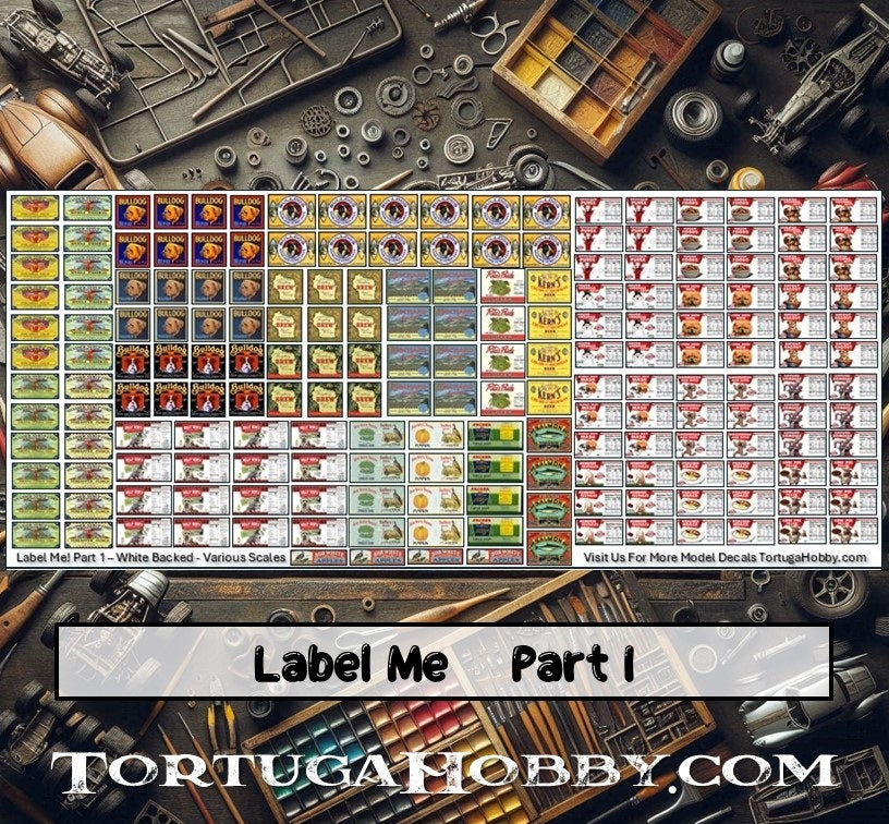 Label Me Label Decals - Great for Models, Derby, Dioramas & More