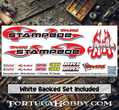 Decals - Stampede RC Decals - Clear & White Water Slide Decals - 1:10 Scale
