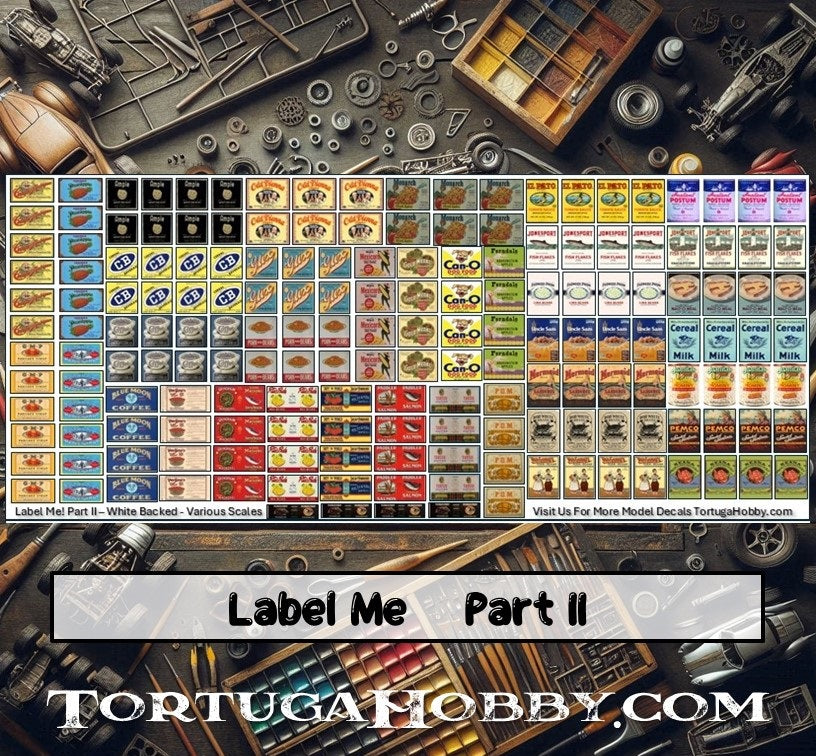 Label Me Label Decals - Great for Models, Derby, Dioramas & More