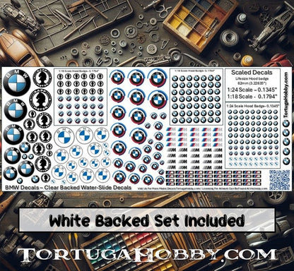 Decals - BMW - Water Slide Decals - 1:64/1:24/1:18 Scale