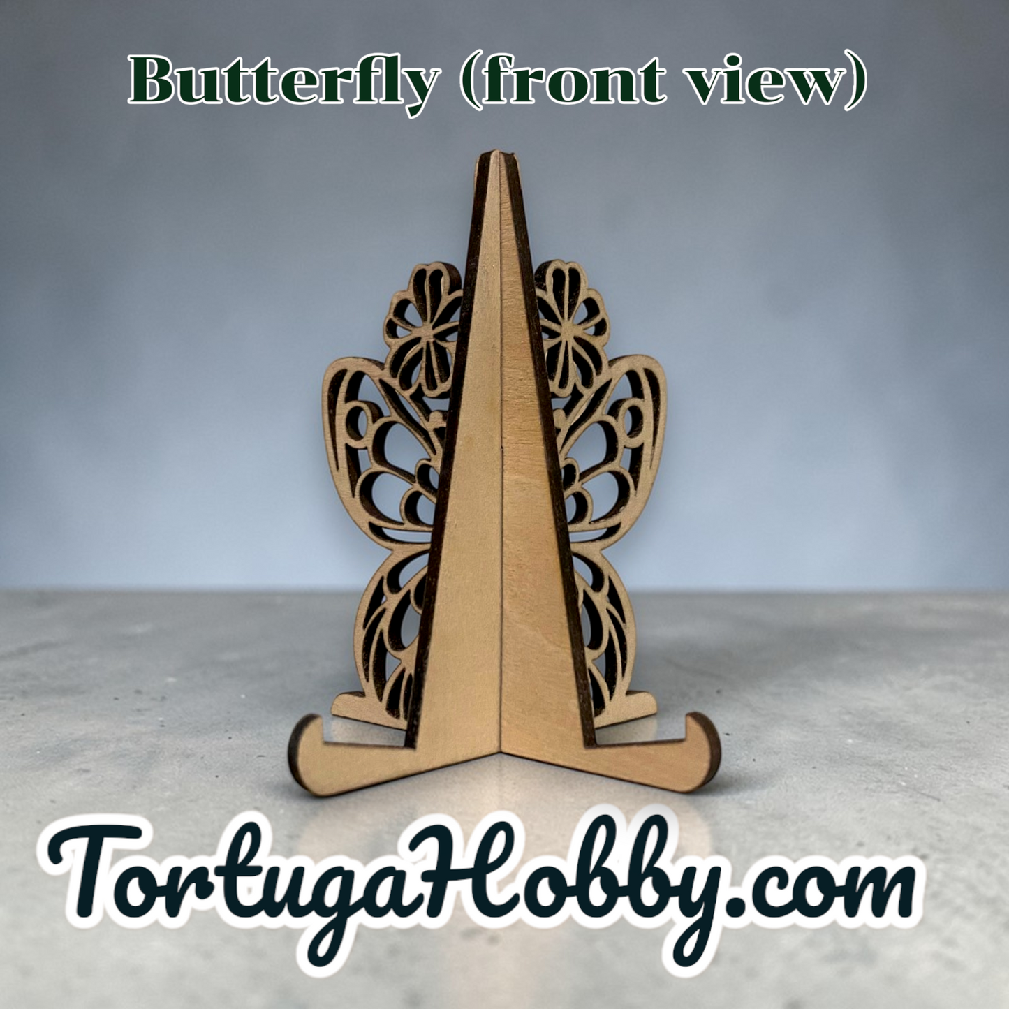 Wood Butterfly Display Stand / Easel