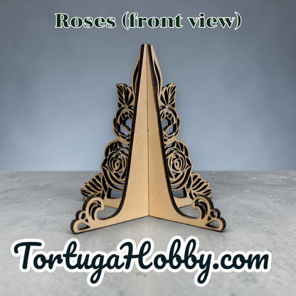 Wood Roses Display Stand / Easel