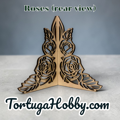 Wood Roses Display Stand / Easel