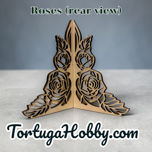 Wood Roses Display Stand / Easel