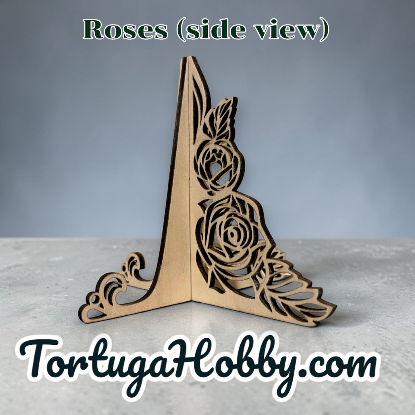 Wood Roses Display Stand / Easel