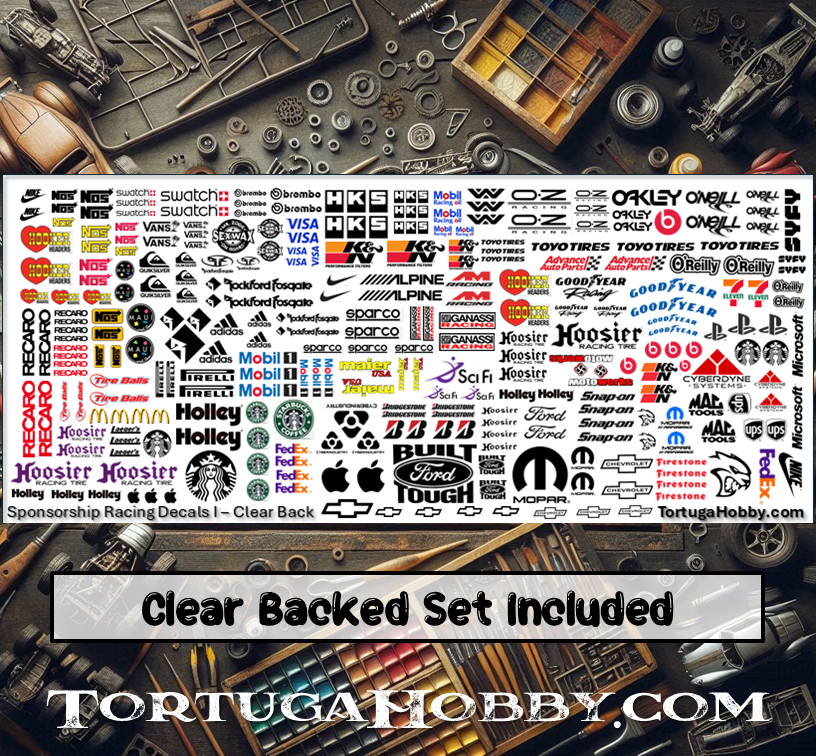 Racing Sponsorship Decals - Models Cars & Derby - 1:24 Scale