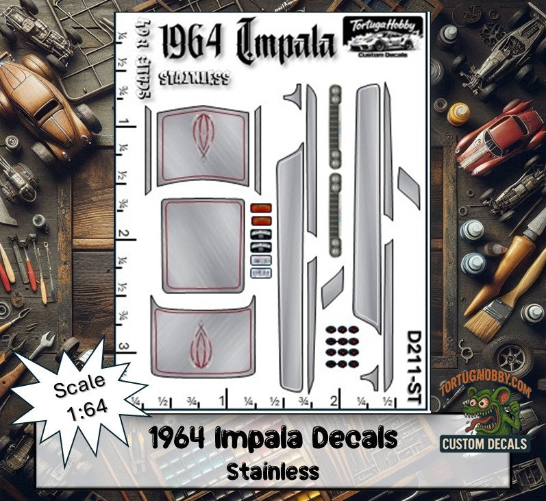 1964 Impala Custom Waterslide Decals for Total Customization