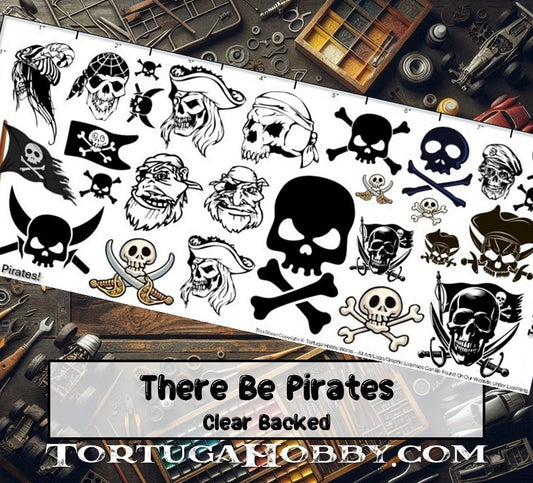 There Be Pirate's - Clear Water Slide Decals