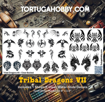 Tribal Dragons - Clear Water Slide Decals