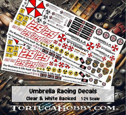 If Umbrella Corporation did NASCAR - Water Slide Decals - 1:24 Scale - Models & Pine Derby