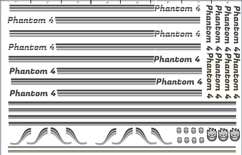 Decals - Phantom 4 Face Miscellaneous