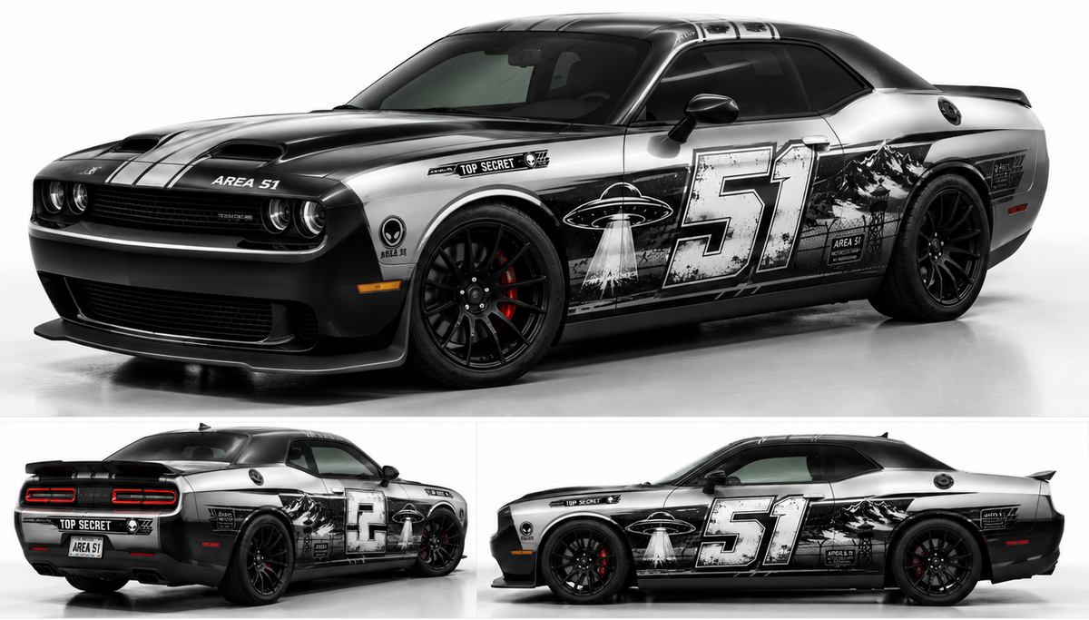Area 51 Racing Decals - Great for Models, Derby or Other Projects