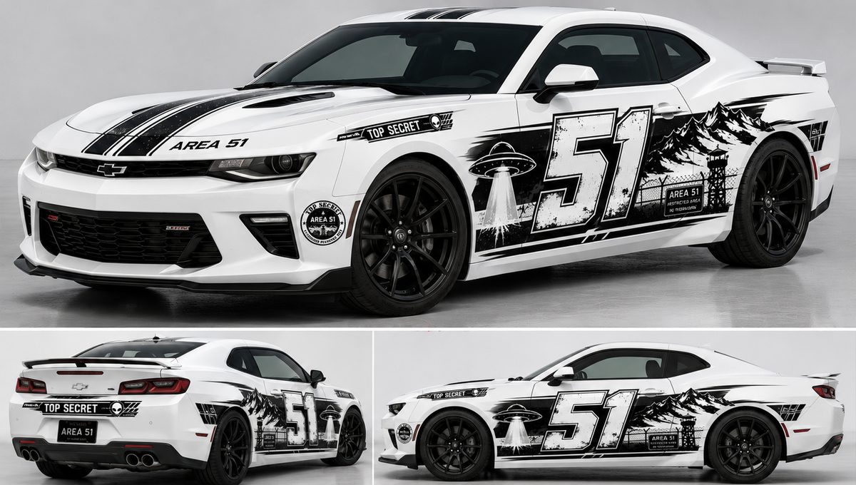 Area 51 Racing Decals - Great for Models, Derby or Other Projects