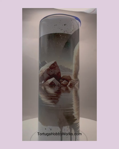 Tumblers - Polar Bear Reflections Thin Stainless Steel 20oz Tumbler